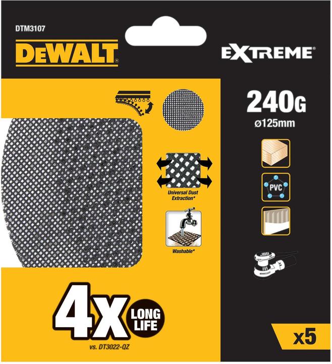 Produktbild DeWalt Schleifgitter 125mm K240 5Stk (P240)
