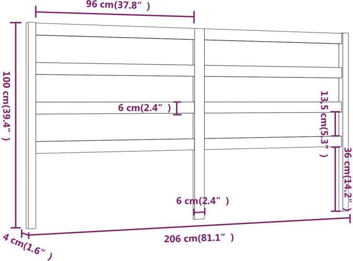 Actual product image VidaXL Batsheva (206 x 4 x 100 cm)