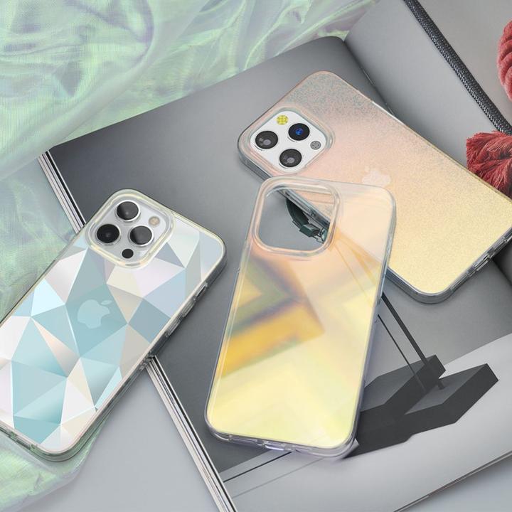 Actual product image Kingxbar Streamer Series 3D Triangle Pattern (Apple iPhone 13)