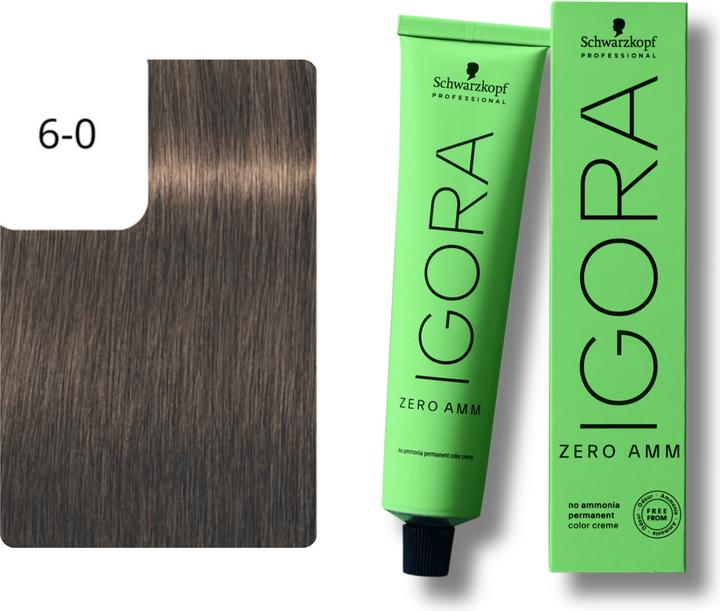Actual product image Schwarzkopf Igora Zero AMM - 6-0 Dark Blonde (6-0 Dark blond)