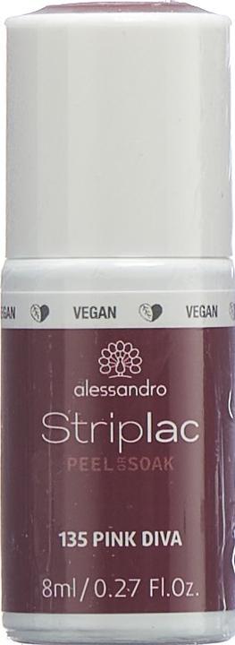 Immagine prodotto Alessandro Striplac Peel o Soak Pink Diva 8 ml (N. 908 - Rosa Diva, Smalto pelabile)