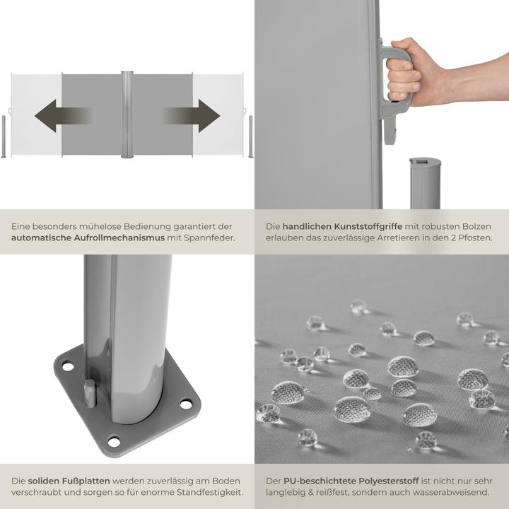 Produktbild tectake Doppel-Seitenmarkise (6 m)