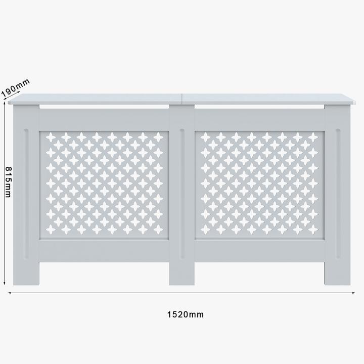 Immagine prodotto SONNI Cache-radiatore in bois, blanc, petit, en forme de losange, cache-radiatore, 152 x 19 x 81,5 c