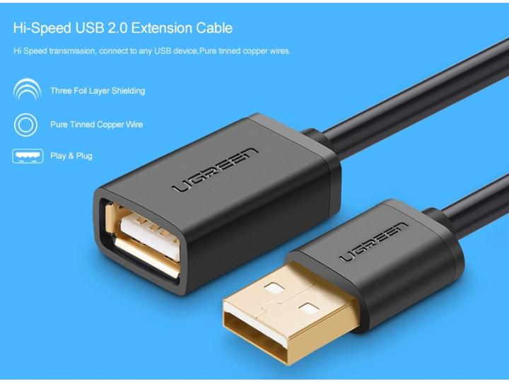 Produktbild Ugreen USB A — USB A (2 m, USB 2.0)