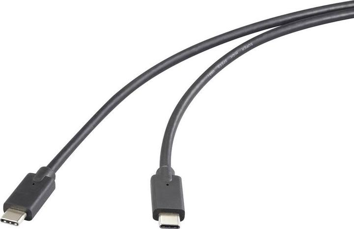 Productafbeelding Renkforce USB-C beeldschermkabel USB 3.2 Gen2x2 male 50,00 cm zwart TPE omhulsel (RF-5501100) (0.50 m, USB 3.2 Gen 2)