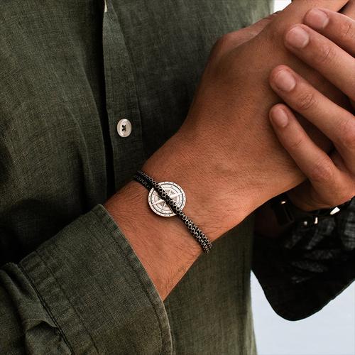 Actual product image Le vent à la française Argent Vieilli bracelet - Black & grey