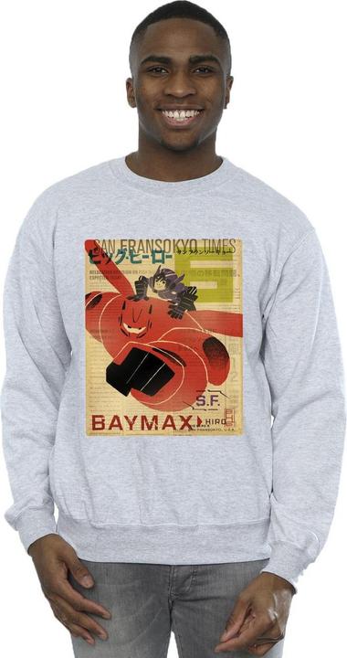 Produktbild Disney Big Hero 6 Baymax Flying Baymax Newspaper Sweatshirt (XL)
