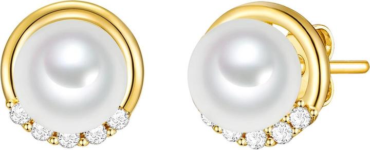 Rafaela Donata Damen Sterling Silber Zirkonia Perlmutt gelbgold - 30356 (Sterling Silber)