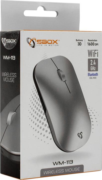 Immagine prodotto Sbox WM-113 Argento senza fili (Cablato)