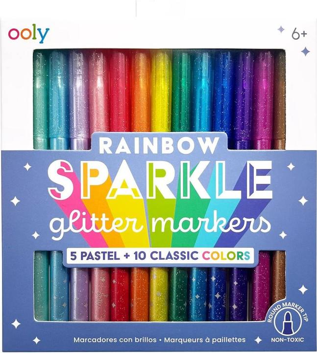 Image du produit Ooly Marqueur à paillettes arc-en-ciel (Multicolore, 15 x)