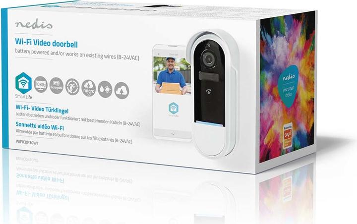 Image du produit Nedis Portier vidéo SmartLife | Wi-Fi | Fonctionne sur batterie / Transformateur | Android™ / IOS | Full H (Sans fil)