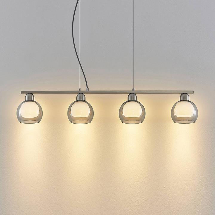 Actual product image Lucande Kaiya 4 pendant light nickel (E14)