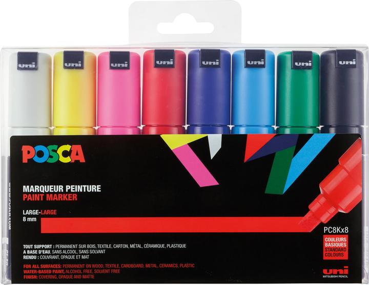 Produktbild Posca Marker PC-8K Keilspitze (Multicolor, 8 mm, 8 x)