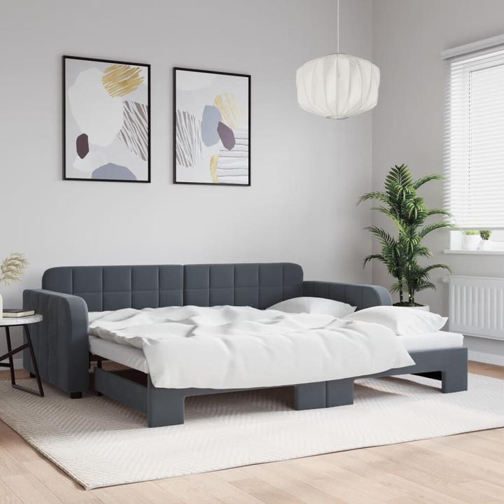 Actual product image VidaXL Tagesbett Ausziehbar Samt (2 person sofa)