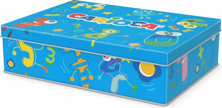 Immagine prodotto Carioca Penne con punta in fibra in scatola di metallo, 100 pezzi, blu (Blu, 100 x)