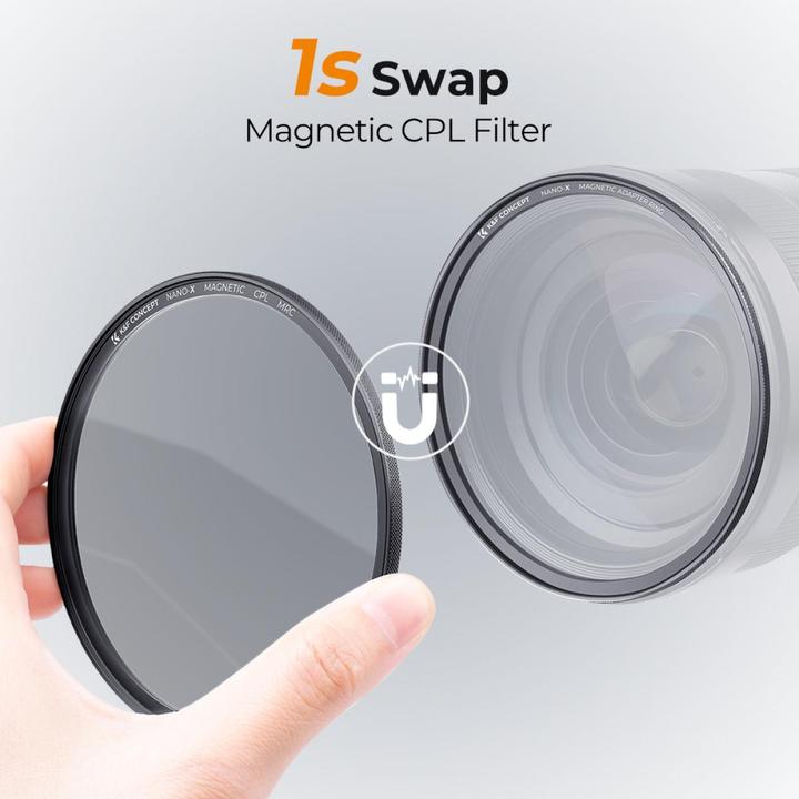 Actual product image K&F Concept Magnetic CPL Filter Nano X 72mm (KF-1706) (72 mm)