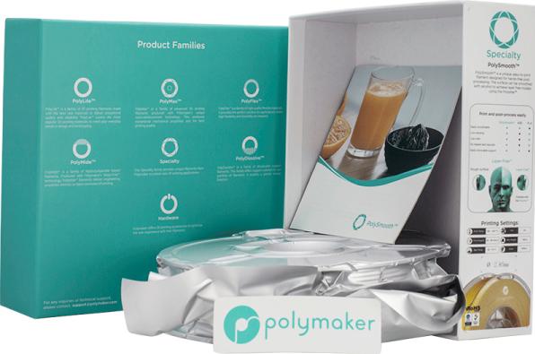 Image du produit Polymaker Filament PolySmooth 1612125 2. (PVB, 2.85 mm, 750 g, Jaune)