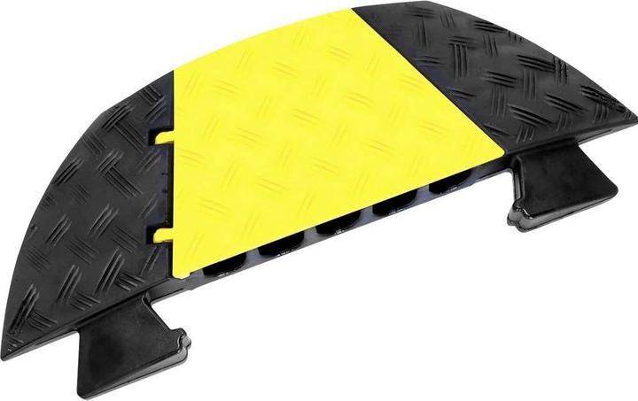 Actual product image Adam Hall DEFENDER by End piece male 85320M Polyurethane Yellow, Black Inhal (Cable hole)