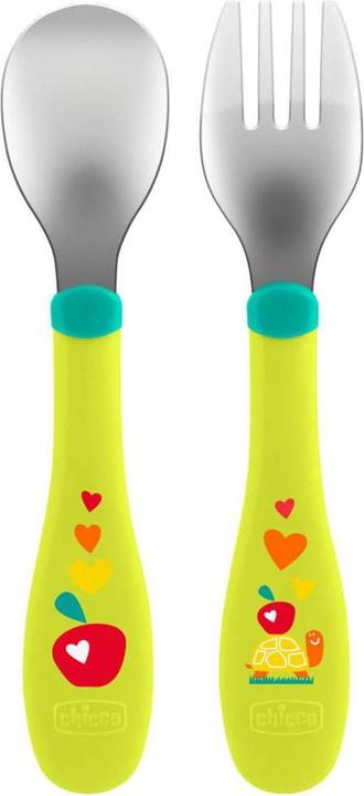 Actual product image Chicco First stainless steel cutlery set