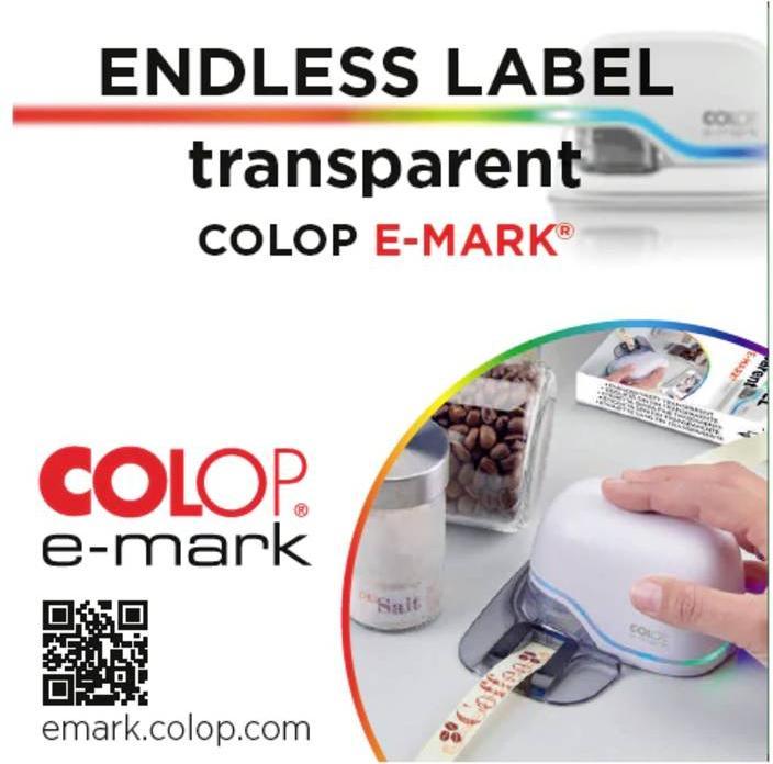 Produktbild Colop Papierband e-mark, Transparent, 1 Rolle