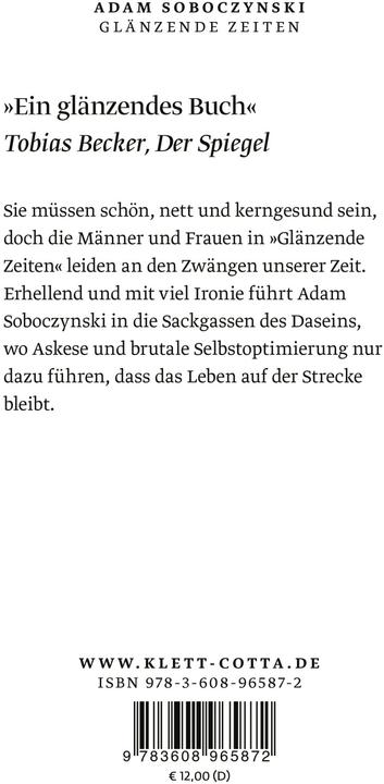 Produktbild Glänzende Zeiten (Deutsch, Adam Soboczynski, 2023)
