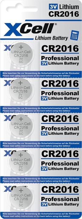 Image du produit Hückmann Pile bouton au lithium 3V (5 pcs, CR2016, 90 mAh)