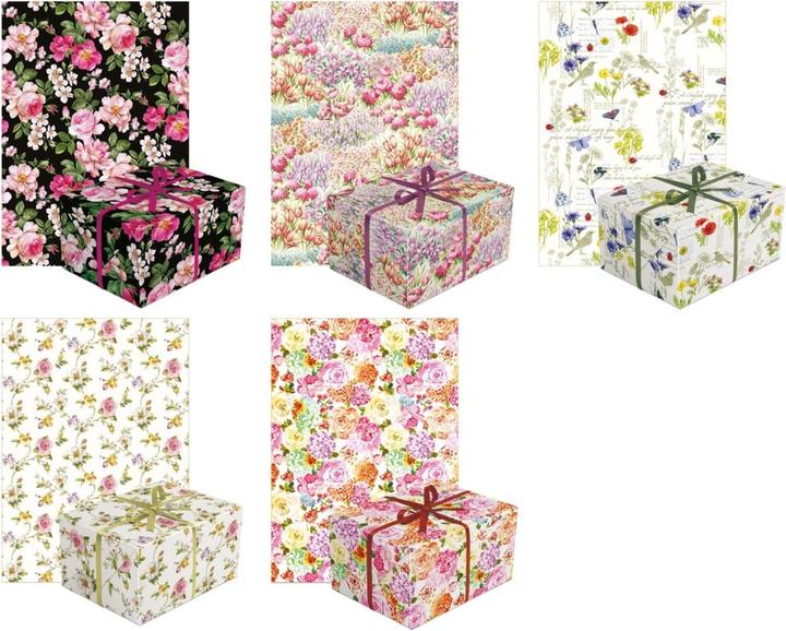 Immagine prodotto Sellmer Carta da pacchi in scatola neutra 8 (5 soggetti a 50x) 70x200 cm (Carta da regalo, 50 x)