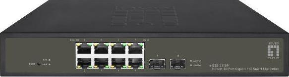 Actual product image LevelOne GES-2110P network switch Managed L2 Gigabit Ethernet (10/100/1000) Power over Ethe
