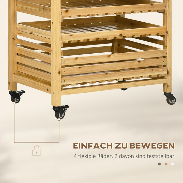 Actual product image Outsunny Fruit & vegetable shelf with castors