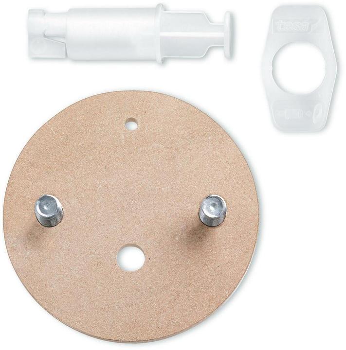 Actual product image tesa Power.kit adapter BK164, self-adhesive spare parts set, metal plate, diameter 57mm
