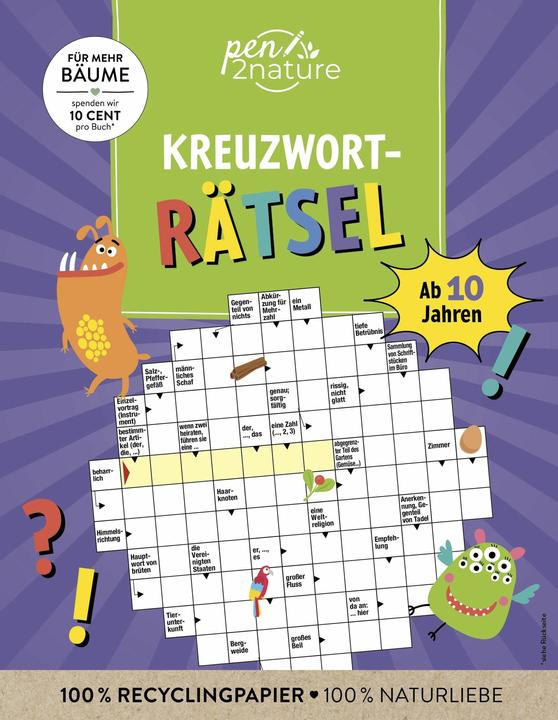 Immagine prodotto Kreuzworträtsel ab 10 Jahren (Tedesco, pen2nature, 2025)