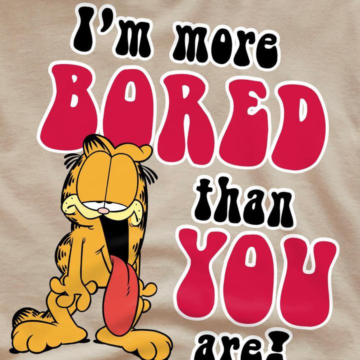 Actual product image Garfield Mens More Bored T-Shirt (M)