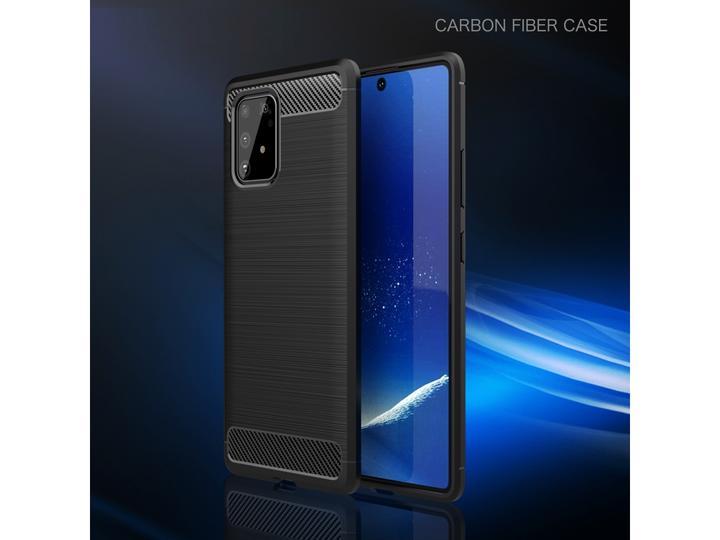 Produktbild Screenguard Samsung Galaxy S10 Lite Hülle Carbon Brushed Soft TPU (Samsung Galaxy S10 Lite)