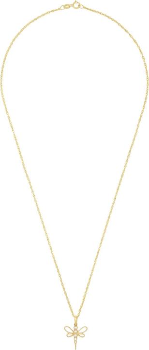 Produktbild zz_ArchivedByPCD_Amor Schmuck_zu_Amor Amor Halsschmuck für Damen, Gold 375, Zirkonia synth. | Libelle (9 ct, Gold 375)