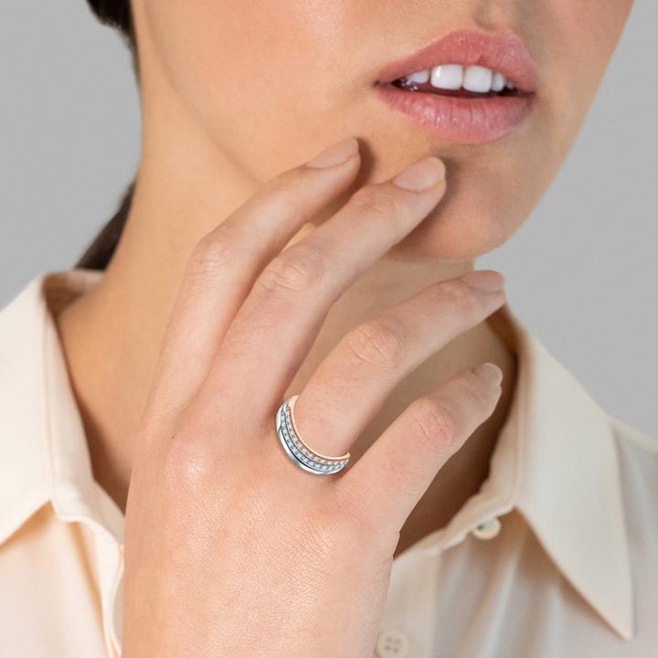 Actual product image Rafaela Donata Ladies Sterling Silver Zirconia Silver/Pink Gold - 10914 (60, 925 Silver)