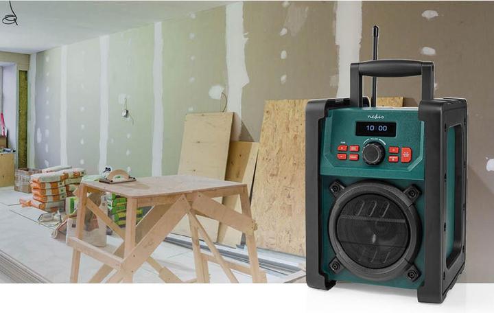 Produktbild Nedis DAB + Radio Tisch Ausführumg DAB+ / FM 2.2" Scharz-weiss Monitor Batteriebetrieben/Netzstromver (DAB+, FM, Bluetooth, WLAN)