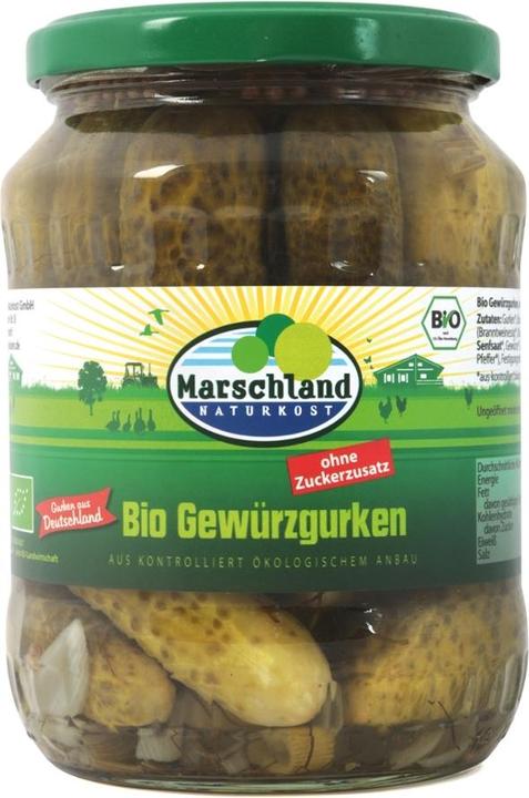 Marschland Gewürzgurken ohne Zucker Bio (670 g)