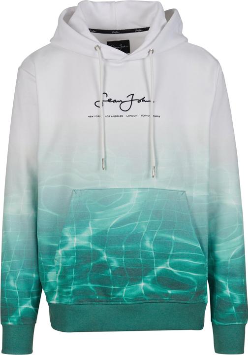 Produktbild Sean John JM221-018-01 Script Logo Pool Print Hoodie white/green - 80009 (L)