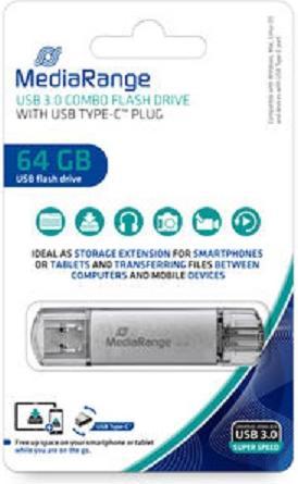 Actual product image MediaRange MR936 (64 GB, USB 3.0, USB-A, USB-C)