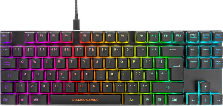 Actual product image Deltaco DK430 TKL Mechanical Keyboard Low Profile Keys (DE, Cable)