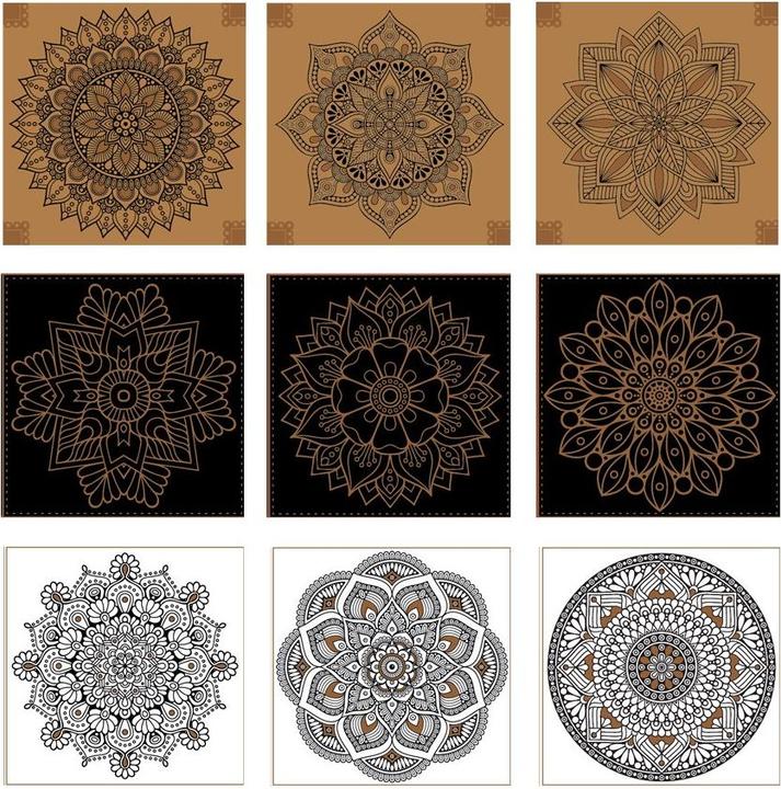 Actual product image Stnux Malseite mit metallischem Mandala