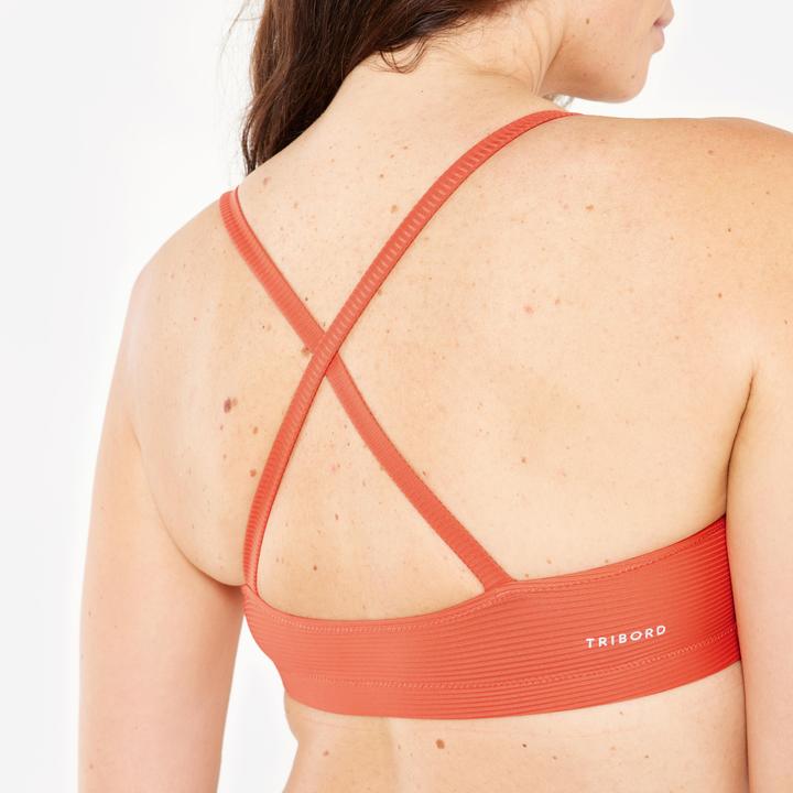 Image du produit Nabaiji Haut de maillot de bain brassière texturée natation Femme - Lila simy terracotta (38)