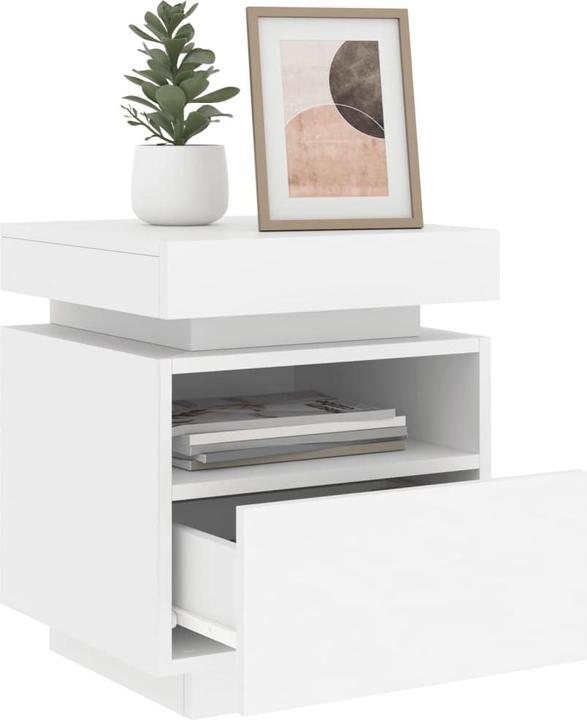 Actual product image VidaXL Bedside cabinet with LED lights (39 x 40 x 48.5 cm)