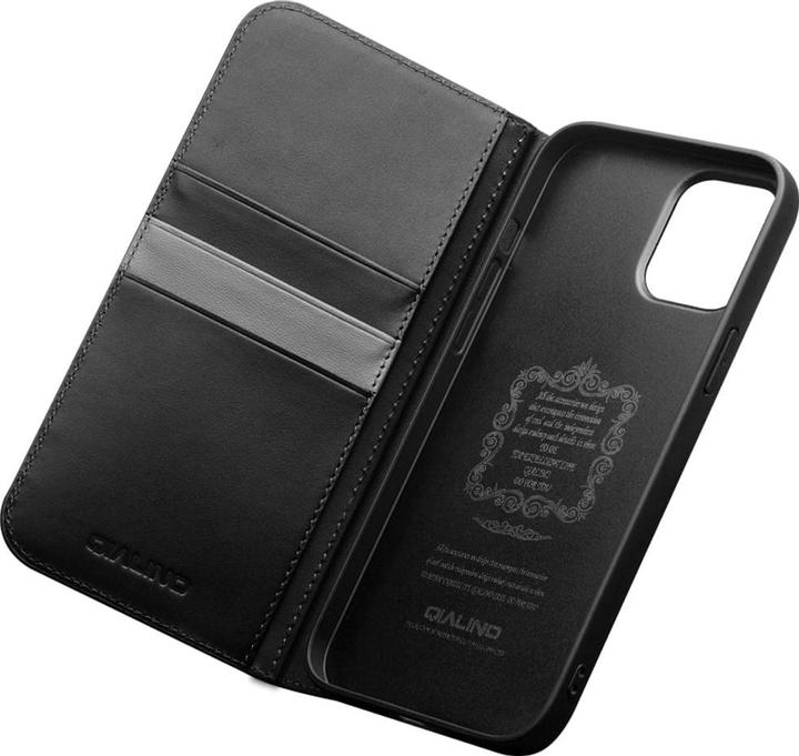 Produktbild QiAlino Hülle Flip Mattschwarz (Apple iPhone 16 Pro)