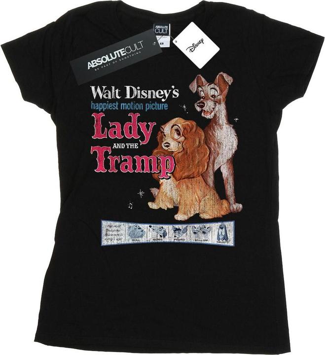 Disney Lady And The Tramp Distressed Classic Poster TShirt (S)