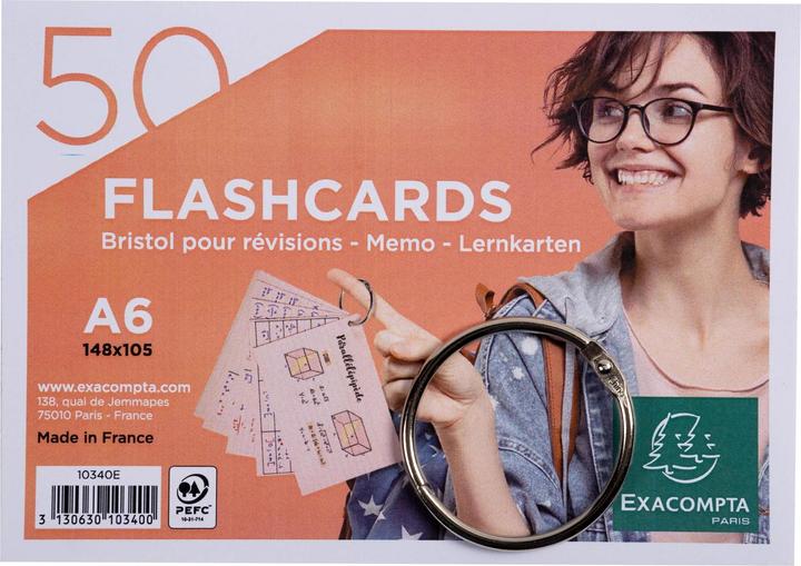 Exacompta Flashcards (A6, 205 g/m², 50 x)