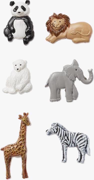 Produktbild Hobby Fun 3D-Sticker Tiere mit Klebepunkt 6 Stück