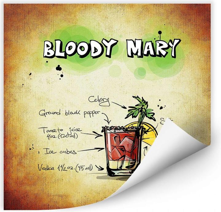 Image du produit Trenddeko Bloody Mary - recette (30 x 30 cm)