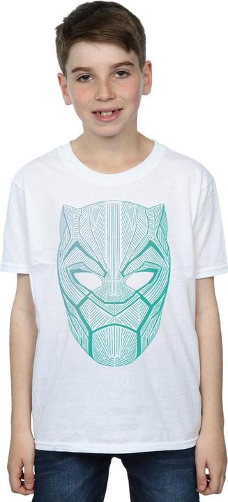 Actual product image Boys Black Panther Tribal Mask T-Shirt (140, 146)