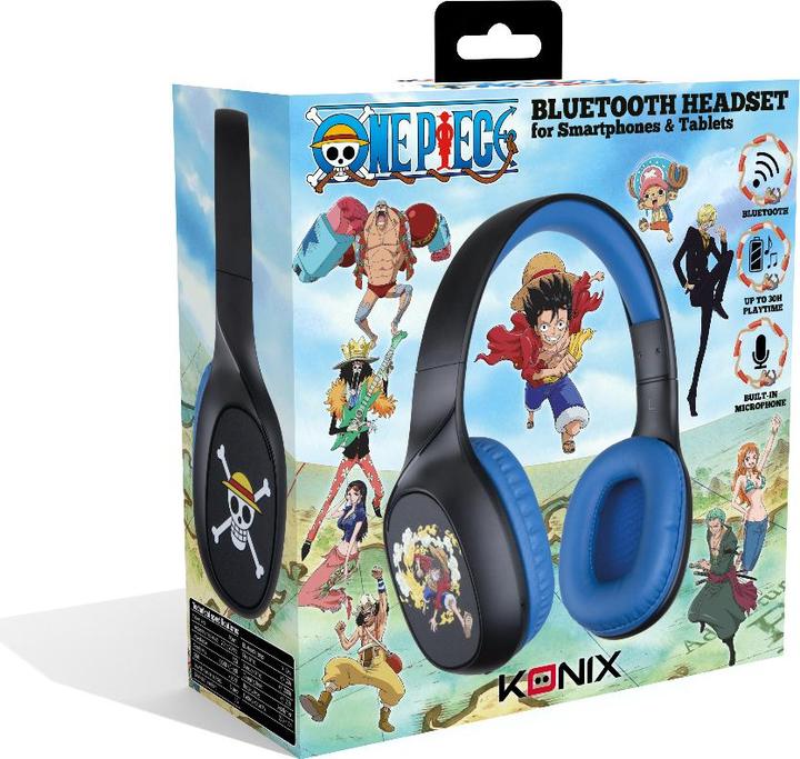 Image du produit NoName ONE PIECE - Casque Bluetooth - Bleu & Noir (Sans fil, Filaire)
